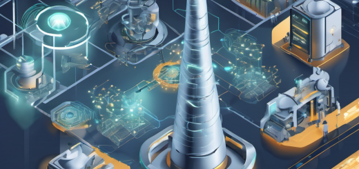 Edge computing nodes in a smart factory processing data locally to reduce latency.