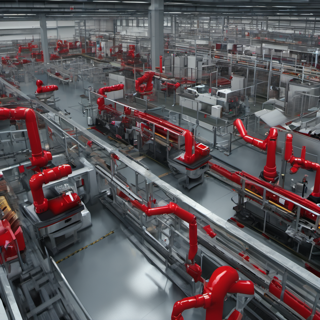 AI Local system detecting anomalies in a factory setting, with real-time alerts through lights and sirens.