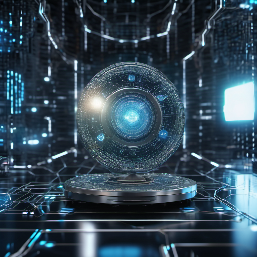 AI Local device processing blockchain transactions offline with neural network visuals and decentralized nodes in a futuristic setting.