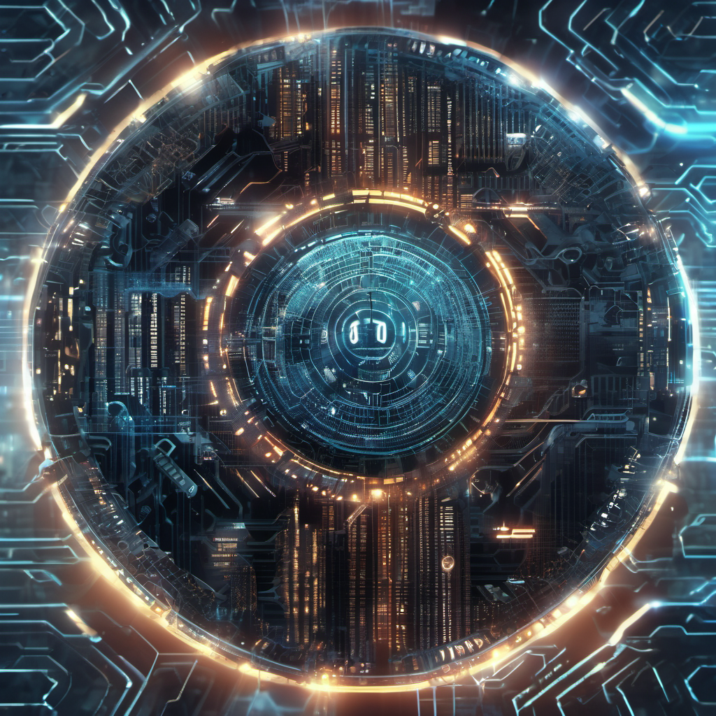 AES-256 encryption and homomorphic encryption in action on a futuristic interface