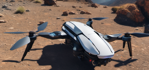 Autonomous drone and robot traversing rocky terrain with sensor arrays and camera systems, operating independently without internet connectivity
