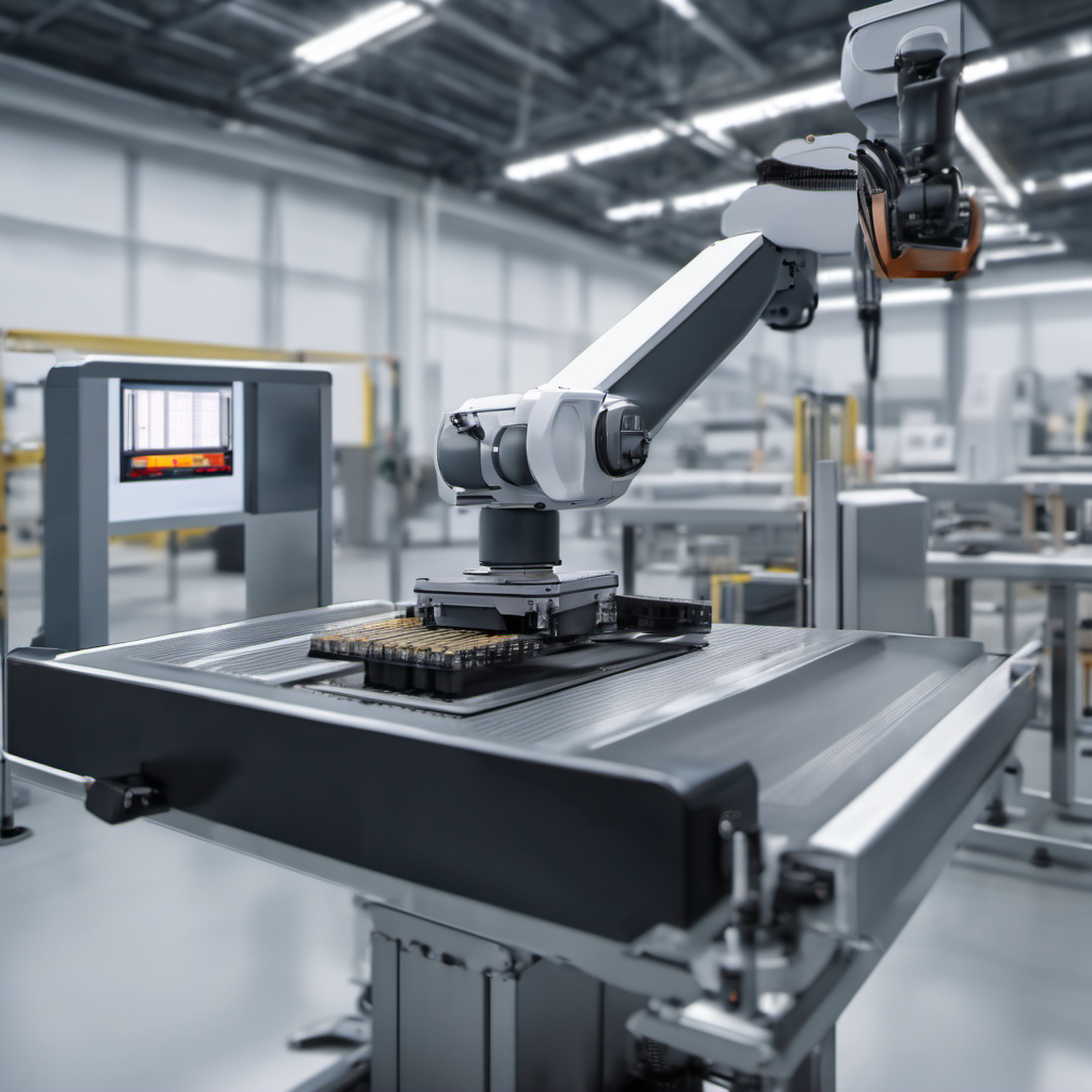 Automated inspection system in a factory using machine vision to analyze an electronic component