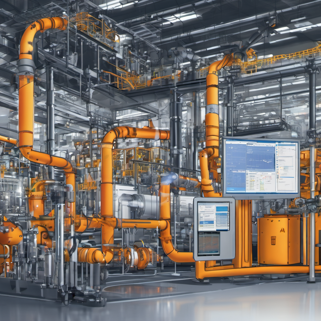 Manufacturing plant with AI Local systems monitoring machinery and optimizing energy consumption.