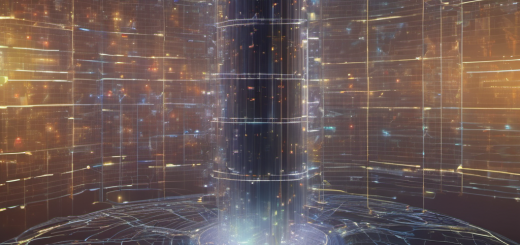AI processing financial data on a secure server with encrypted data streams and neural network visualizations