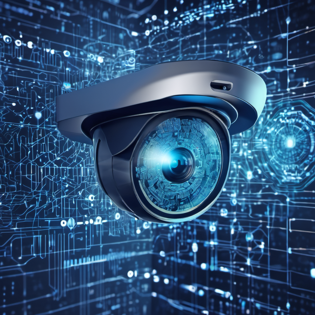 AI-powered camera analyzing video locally with encrypted data streams
