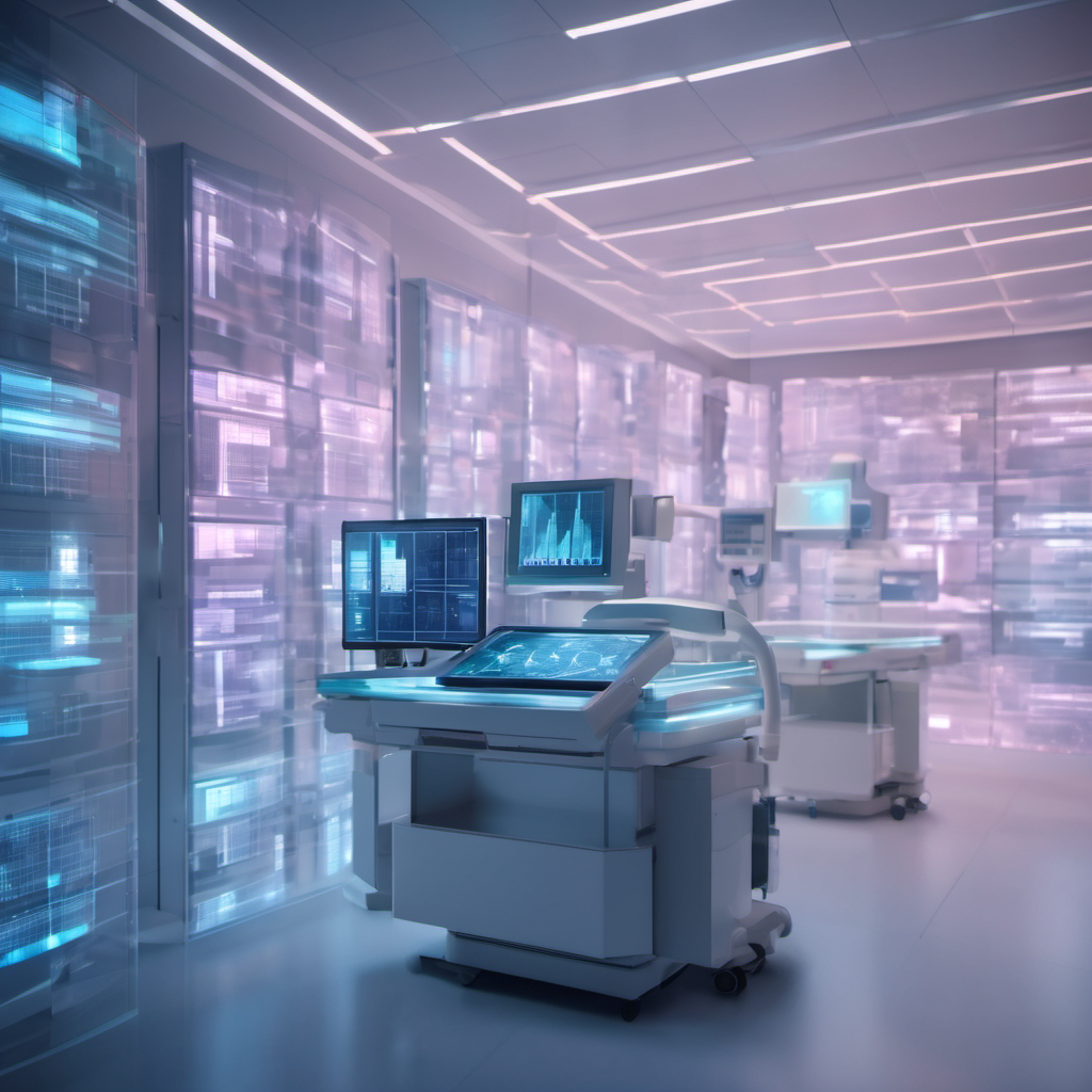 Medical data compression in a hospital setting with holograms