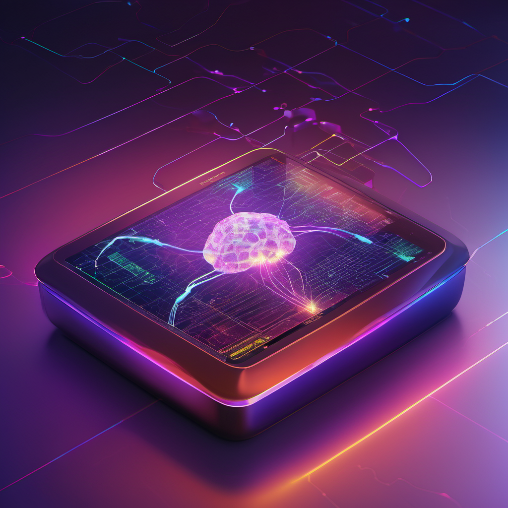 Edge device with internal neural network visualization, emphasizing local data processing.