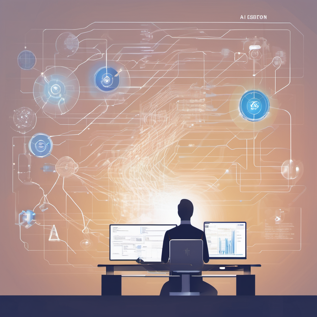 An AI system learning from local data with visual representations of improvement and adaptation.