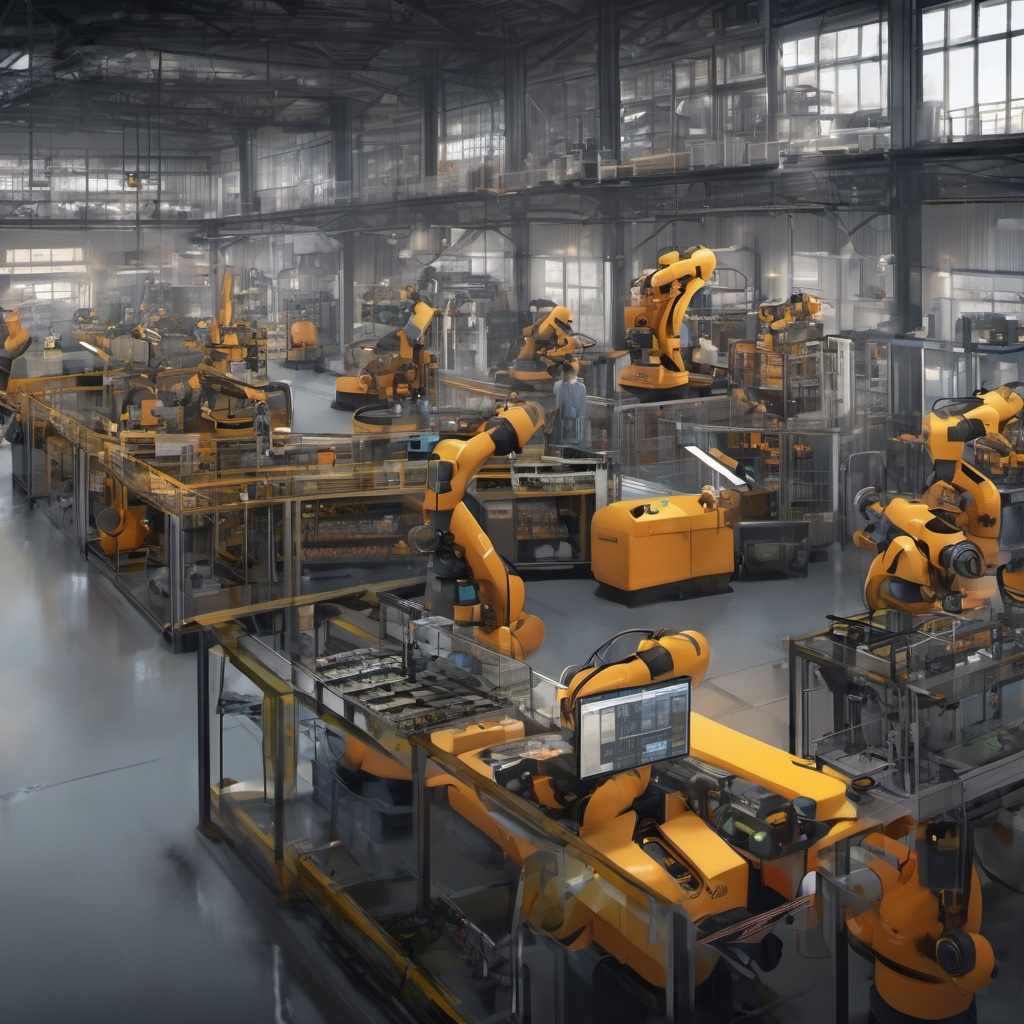 Offline factory environment with AI quality control systems functioning without internet connectivity.
