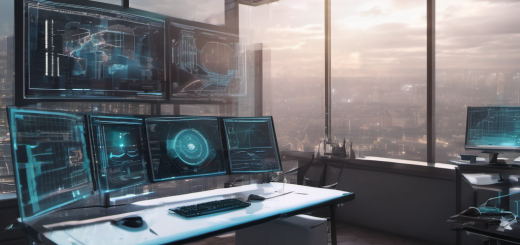 Secure AI dashboard in a modern office, displaying real-time compliance monitoring and encrypted data flows without internet connectivity.