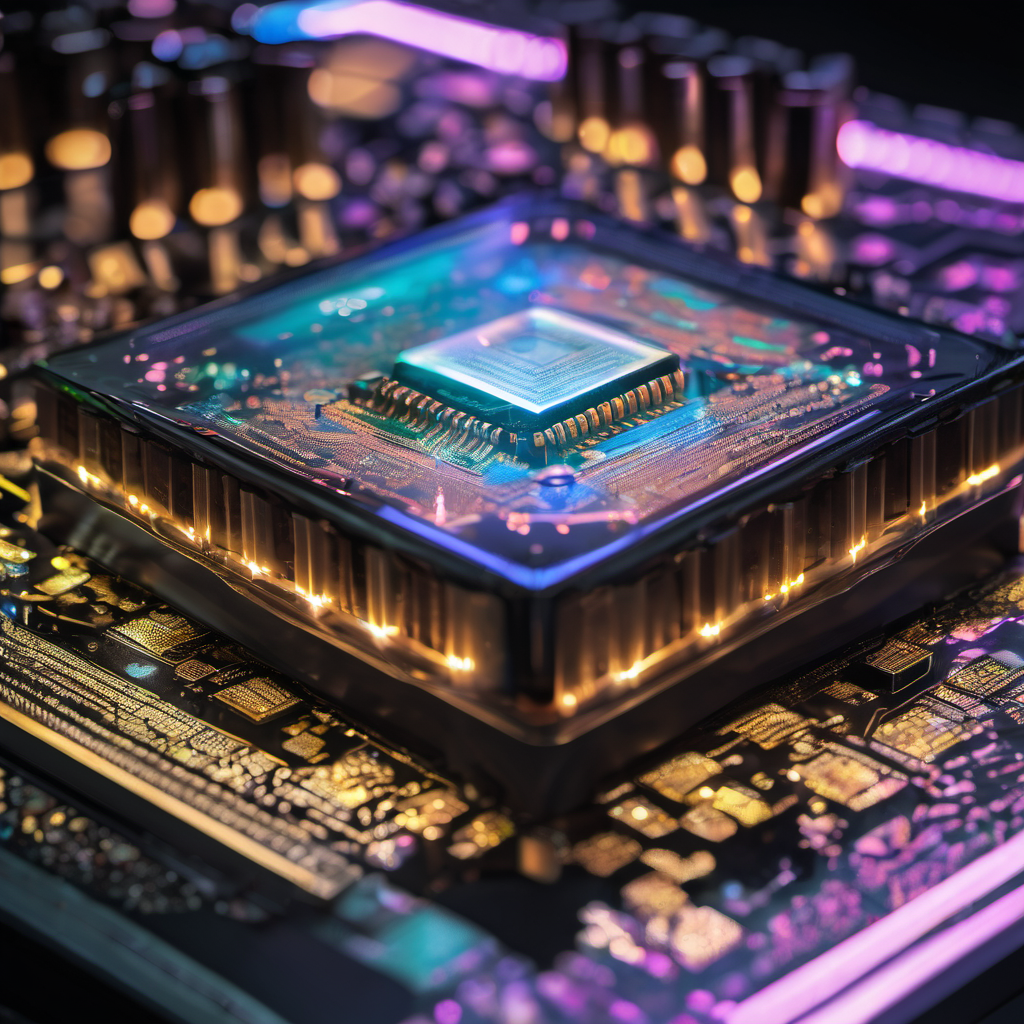 Edge computing device with holographic data visualization, highlighting local AI processing and secure data encryption.