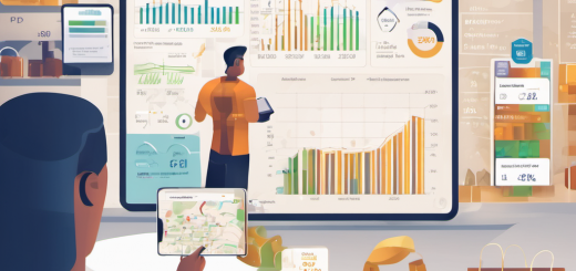 Real-time CRM analytics dashboard on a tablet showcasing local data processing in a retail environment.