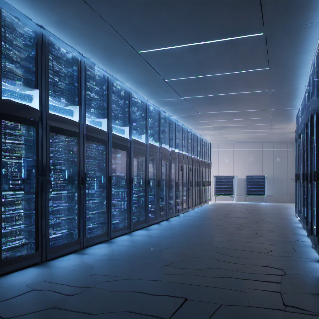 AI Local hardware autonomously backing up data in an offline server room located in a remote mountainous region.