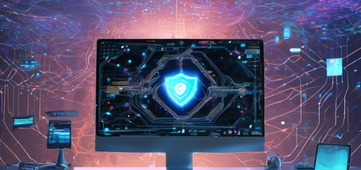 Developer using AI Local to generate code offline, with visual metaphors for security, speed, and autonomy.