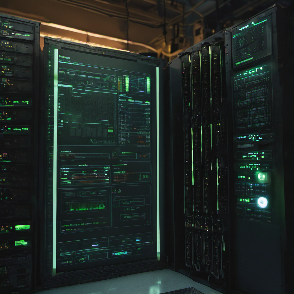 Offline server processing educational data locally with adaptive algorithms in a remote school server room.