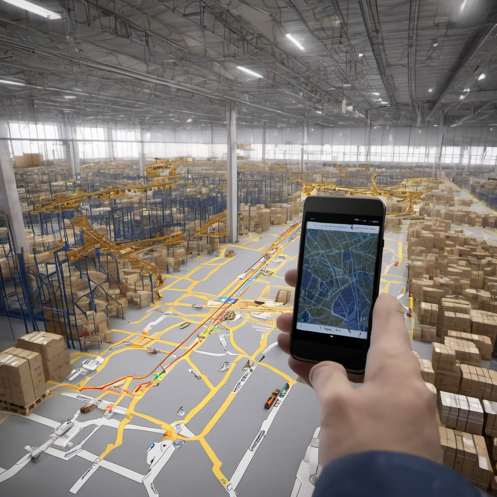 Offline route optimization on a handheld device in a logistics center