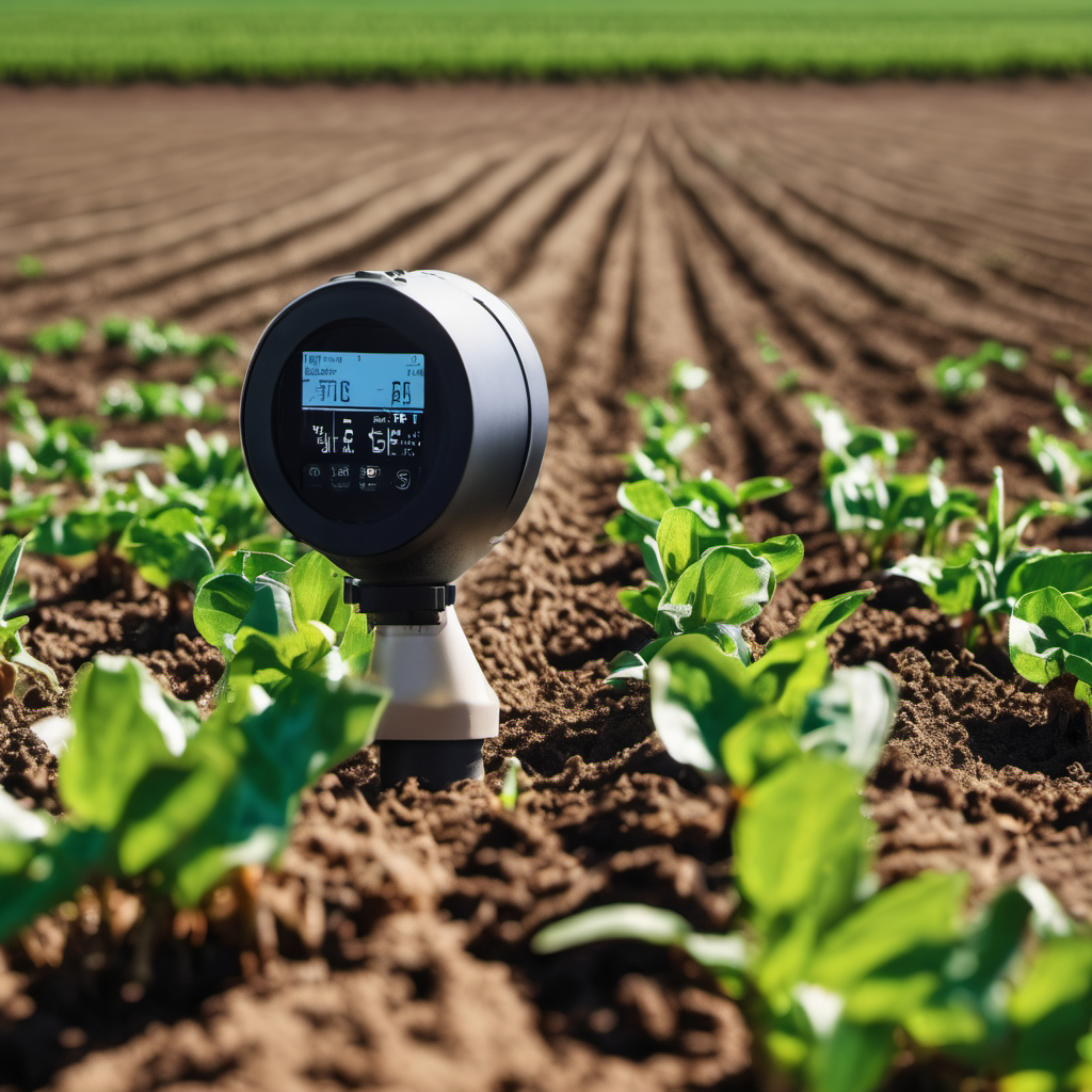 Smart irrigation system using AI Local to adjust water flow based on real-time soil data.